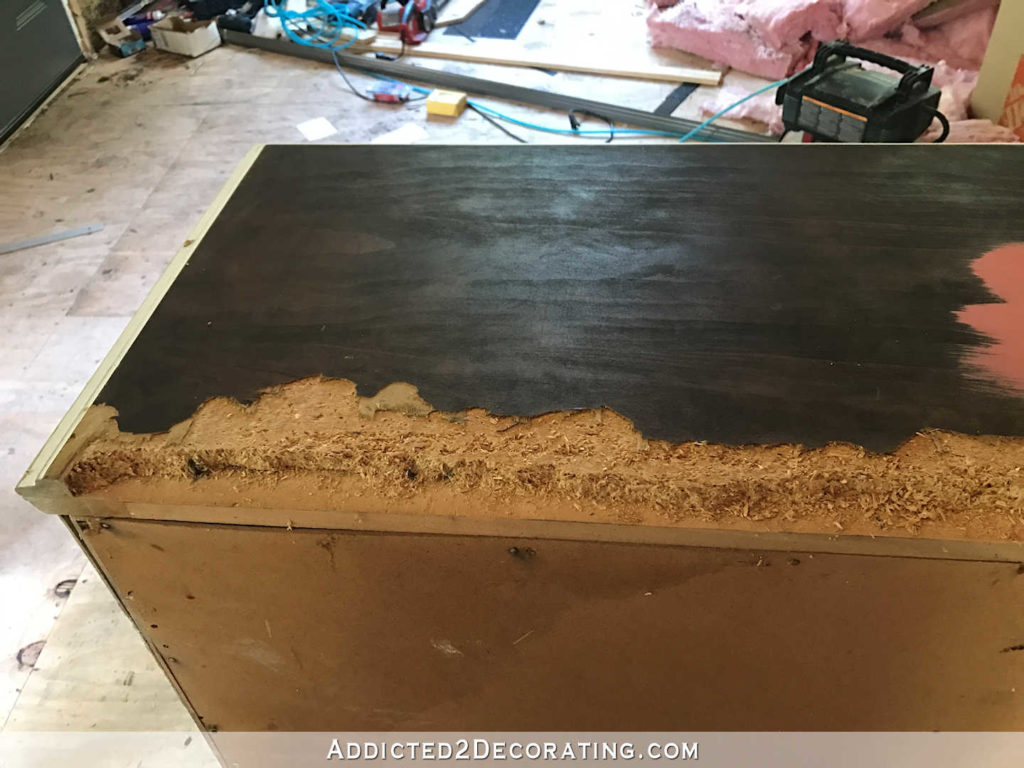 how to repair particle board water